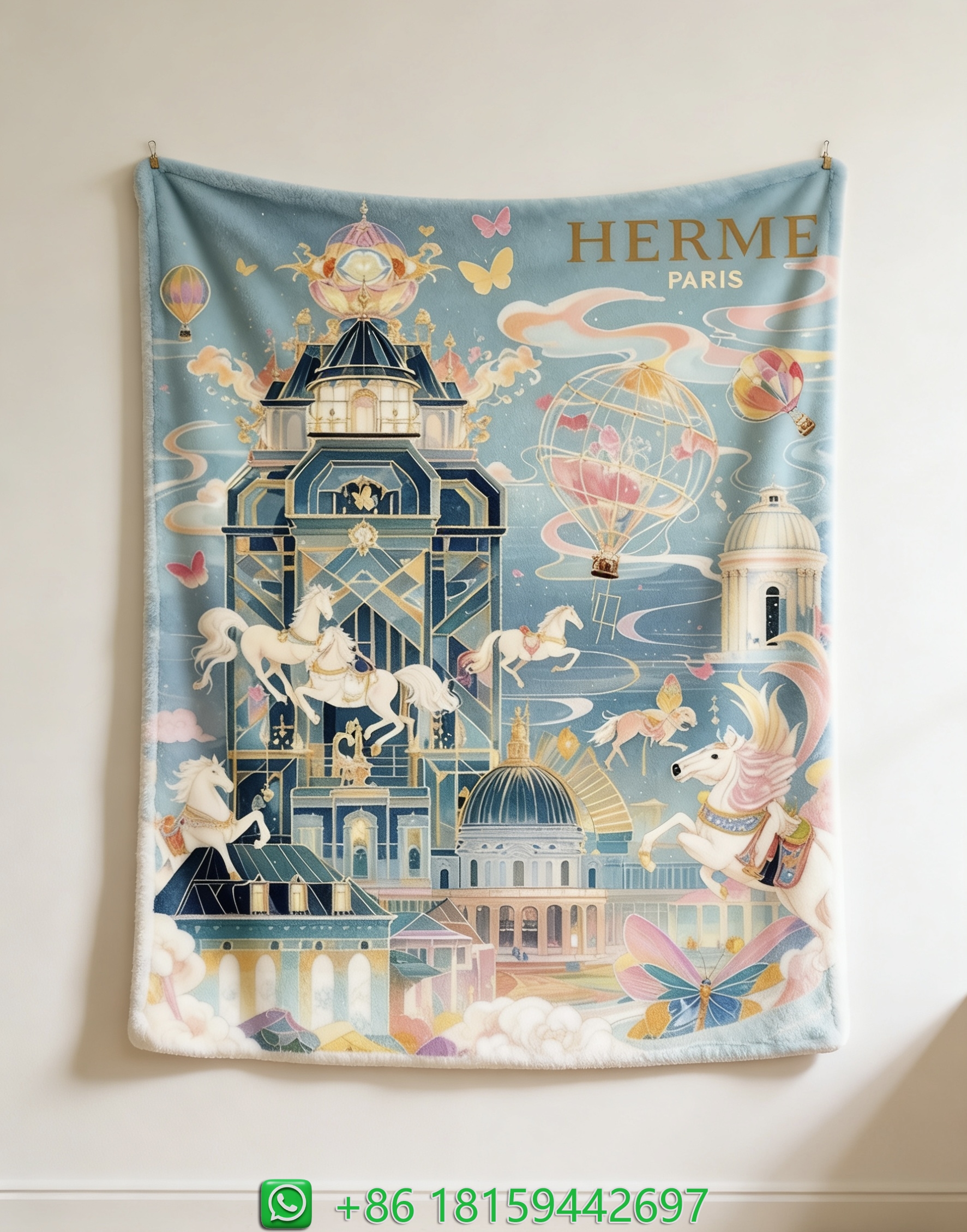 Hermes Throw Blankets